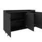 Manhattan Comfort Bradley 54" Buffet Stand With 4 Shelves In Black