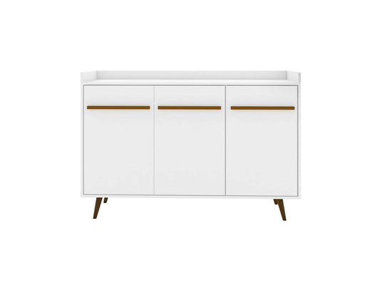 Manhattan Comfort Bradley 54" Buffet Stand With 4 Shelves In White