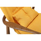Manhattan Comfort Bradley Yellow & Walnut Linen Weave Accent Chairs In A Set Of 2