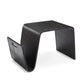 Manhattan Comfort Brookside 26" Black Rectangle Plywood & Ash Veneer End Table