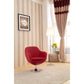 Manhattan Comfort Caisson Red & Polished Chrome Faux Leather Swivel Accent Chair