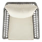 Manhattan Comfort Cannes Rope Wicker 3-Piece Patio Conversation Set With Cushions In Cream