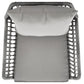 Manhattan Comfort Cannes Rope Wicker 3-Piece Patio Conversation Set With Cushions In Gray