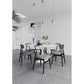 Manhattan Comfort Colbert Black & Cane With Gray Upholstered Dining Chairs In A Set Of 2