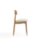 Manhattan Comfort Colbert Nature & Cane With Oatmeal Upholstered Dining Chairs In A Set Of 2