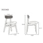 Manhattan Comfort Colbert Nature & Cane With Oatmeal Upholstered Dining Chairs In A Set Of 2
