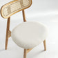 Manhattan Comfort Colbert Nature & Cane With Oatmeal Upholstered Dining Chairs In A Set Of 4