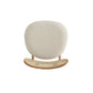 Manhattan Comfort Colbert Nature & Cane With Oatmeal Upholstered Dining Chairs In A Set Of 4