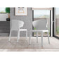 Manhattan Comfort Conrad Cream Faux Leather Dining Chairs In A Set Of 2