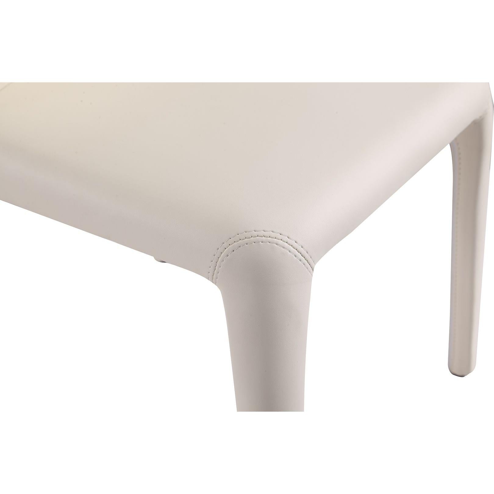 Manhattan Comfort Conrad Cream Faux Leather Dining Chairs In A Set Of 2
