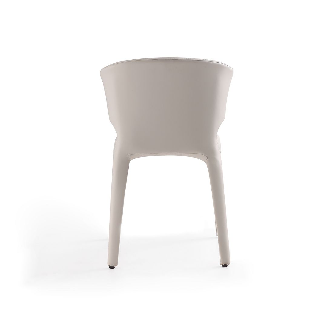 Manhattan Comfort Conrad Cream Faux Leather Dining Chairs In A Set Of 2