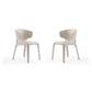 Manhattan Comfort Conrad Cream Faux Leather Dining Chairs In A Set Of 2