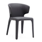 Manhattan Comfort Conrad Gray Faux Leather Dining Chairs In A Set Of 2