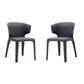 Manhattan Comfort Conrad Gray Faux Leather Dining Chairs In A Set Of 2