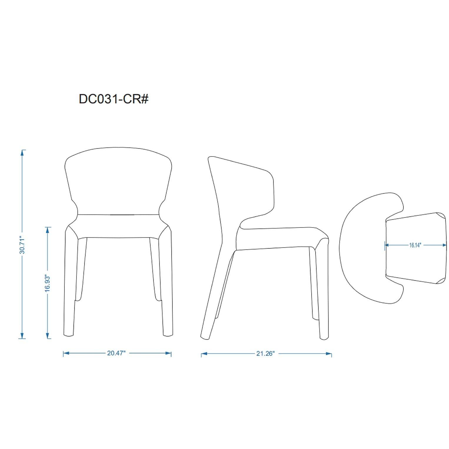 Manhattan Comfort Conrad Saddle Faux Leather Dining Chairs In A Set Of 2