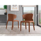 Manhattan Comfort Conrad Saddle Faux Leather Dining Chairs In A Set Of 2