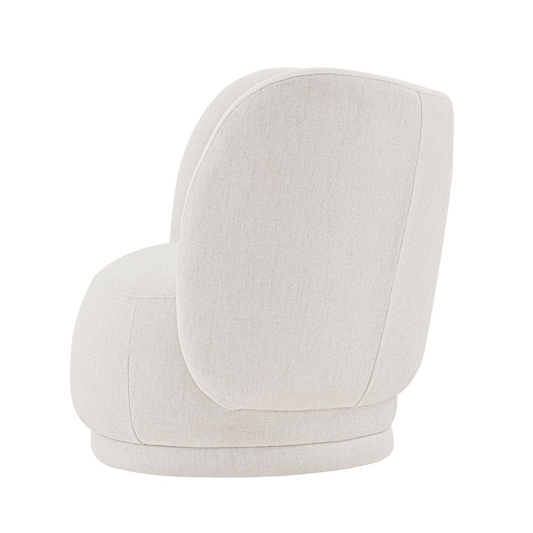 Manhattan Comfort Contemporary Siri 2-Piece Linen Accent Chair With Pillows In Cream