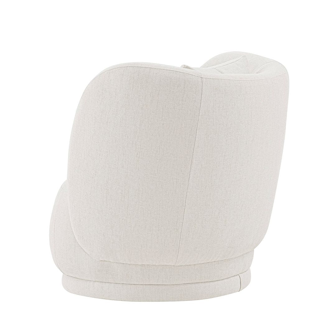 Manhattan Comfort Contemporary Siri 2-Piece Linen Accent Chair With Pillows In Cream