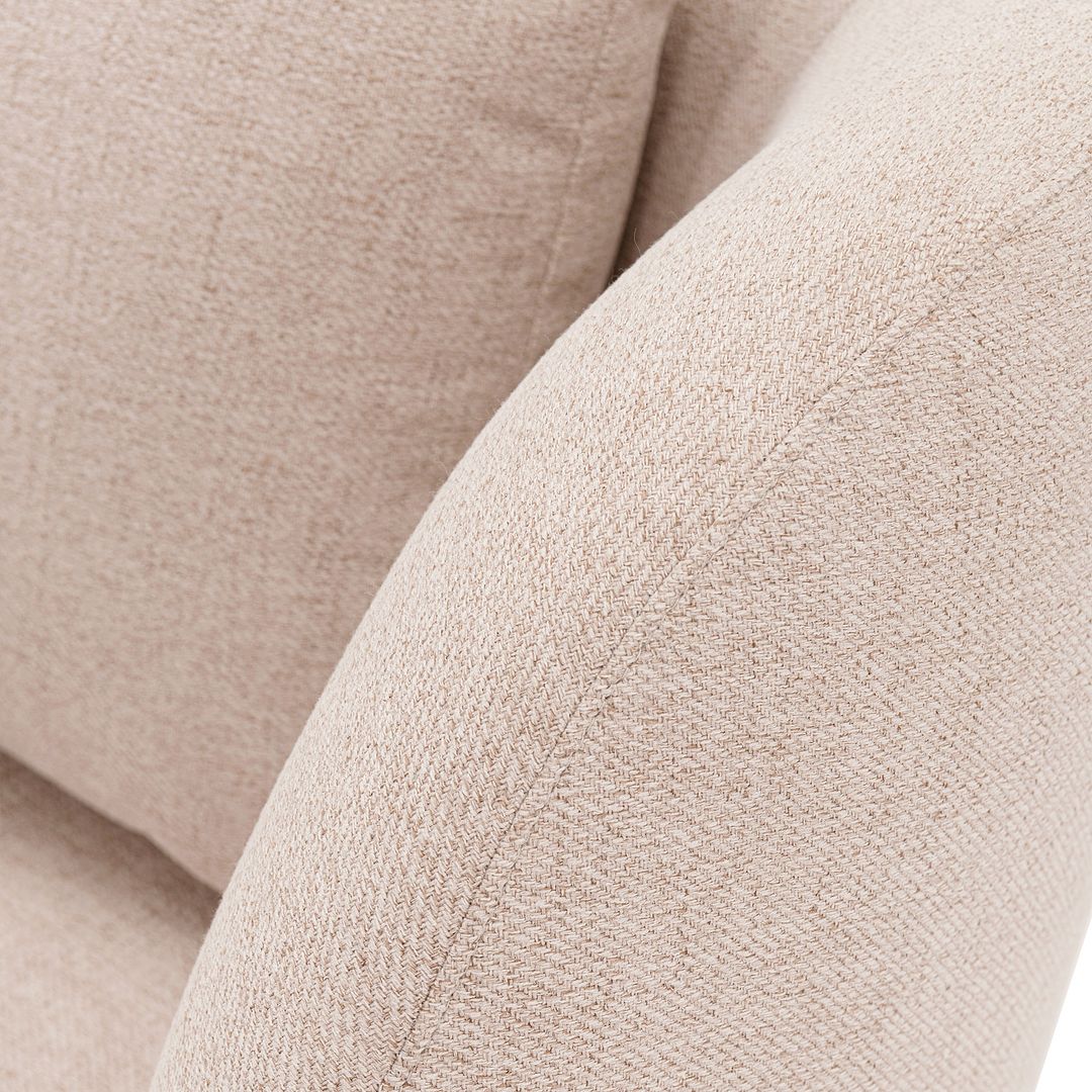 Manhattan Comfort Contemporary Siri 2-Piece Linen Accent Chair With Pillows In Wheat