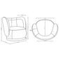 Manhattan Comfort Contemporary Siri Linen Accent Chair With Pillows In Cream