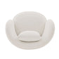 Manhattan Comfort Contemporary Siri Linen Accent Chair With Pillows In Cream