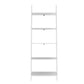 Manhattan Comfort Cooper 5-Shelf Floating Ladder Bookcase Cabinet In White