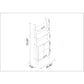 Manhattan Comfort Cooper Ladder Display Cabinet With 2 Floating Shelves In White