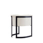 Manhattan Comfort Corso Leatherette Dining Chair With Metal Frame In Cream