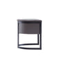 Manhattan Comfort Corso Leatherette Dining Chair With Metal Frame In Gray