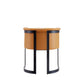 Manhattan Comfort Corso Leatherette Dining Chair With Metal Frame In Tan