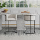 Manhattan Comfort Cosmopolitan 38"H Cream & Black Metal Barstool