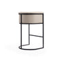 Manhattan Comfort Cosmopolitan 38"H Cream & Black Metal Barstool
