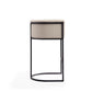 Manhattan Comfort Cosmopolitan 38"H Cream & Black Metal Barstool