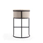 Manhattan Comfort Cosmopolitan 38"H Cream & Black Metal Barstool