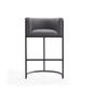 Manhattan Comfort Cosmopolitan 38"H Gray & Black Metal Barstool