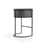 Manhattan Comfort Cosmopolitan 38"H Gray & Black Metal Barstool