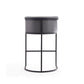 Manhattan Comfort Cosmopolitan 38"H Gray & Black Metal Barstool