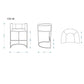 Manhattan Comfort Cosmopolitan 38"H Gray & Black Metal Barstool