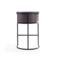 Manhattan Comfort Cosmopolitan 38"H Pebble & Black Metal Barstool