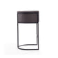 Manhattan Comfort Cosmopolitan 38"H Pebble & Black Metal Barstool
