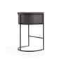 Manhattan Comfort Cosmopolitan 38"H Pebble & Black Metal Barstool