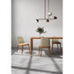 Manhattan Comfort Courding Tan & Walnut Faux Leather Dining Chair