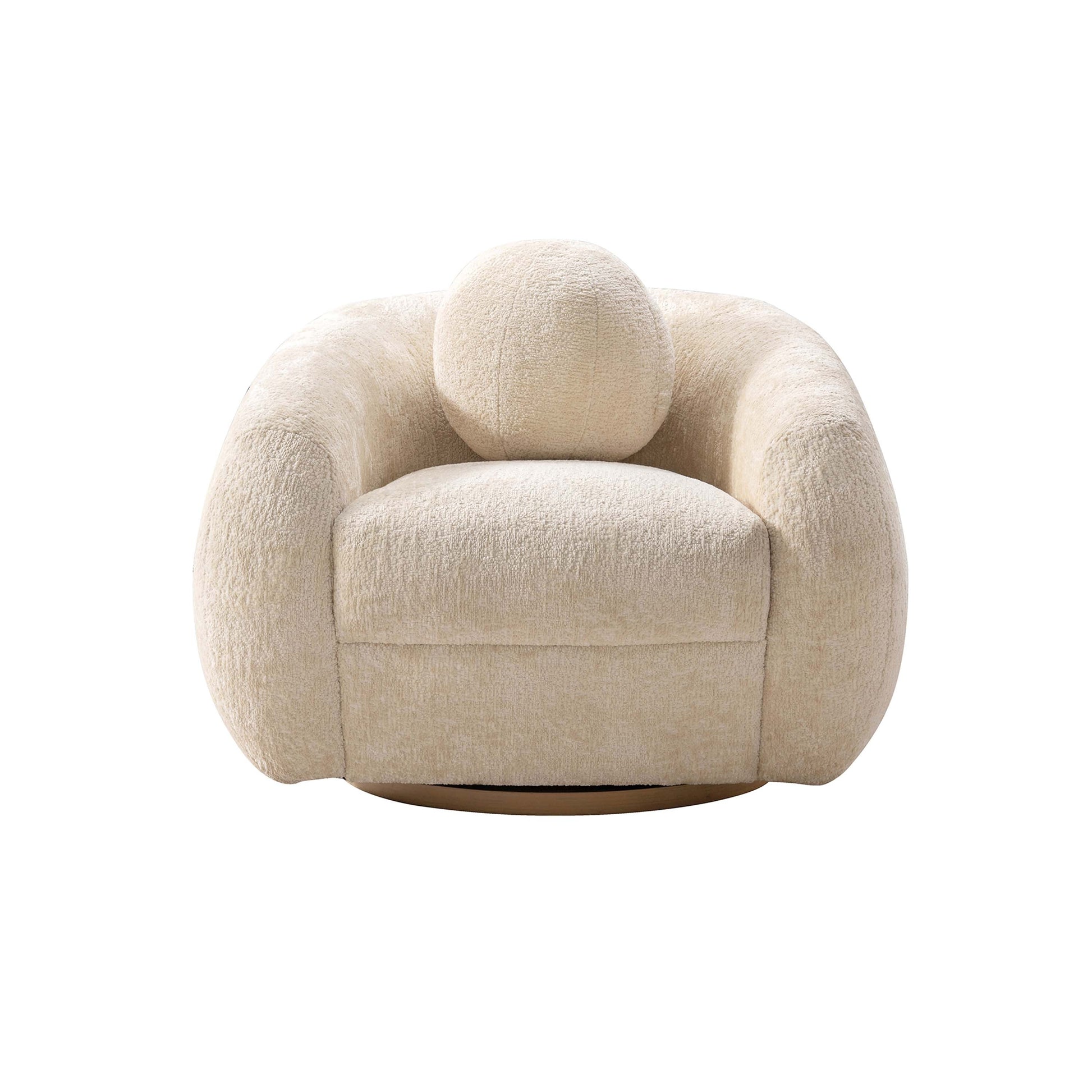 Manhattan Comfort Cream Modern Tribeca Chenille Accent Chair - Set of 2