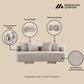 Manhattan Comfort Cream Modern Verandah Chenille 91" Sofa