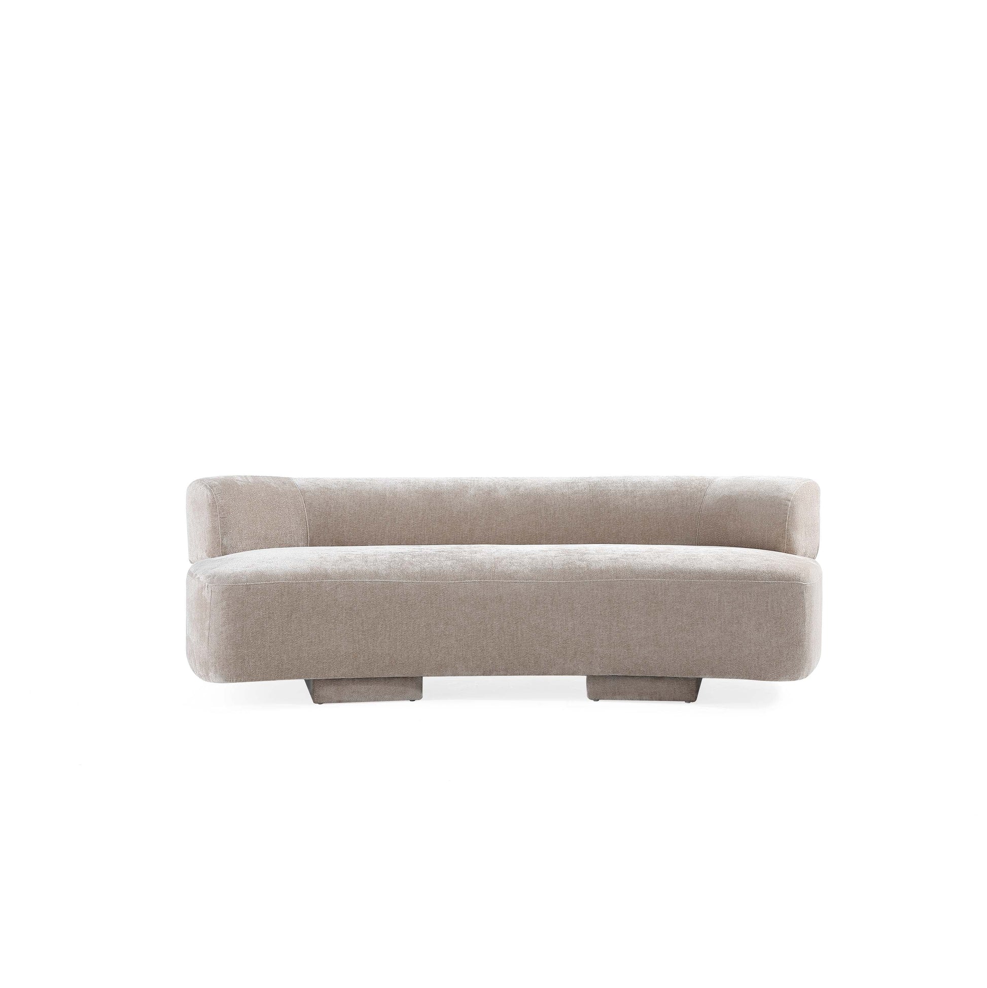 Manhattan Comfort Cream Modern Verandah Chenille 91" Sofa