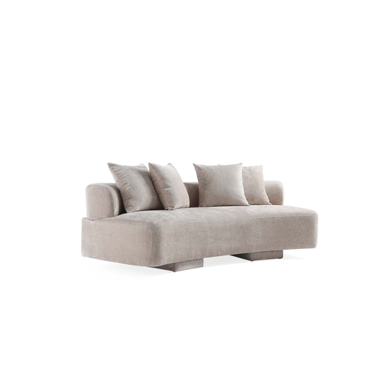 Manhattan Comfort Cream Modern Verandah Chenille 91" Sofa