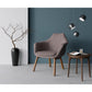 Manhattan Comfort Cronkite Gray & Walnut Twill Accent Chair