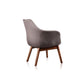 Manhattan Comfort Cronkite Gray & Walnut Twill Accent Chair