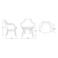 Manhattan Comfort Cronkite Plum & Walnut Twill Accent Chairs In A Set Of 2
