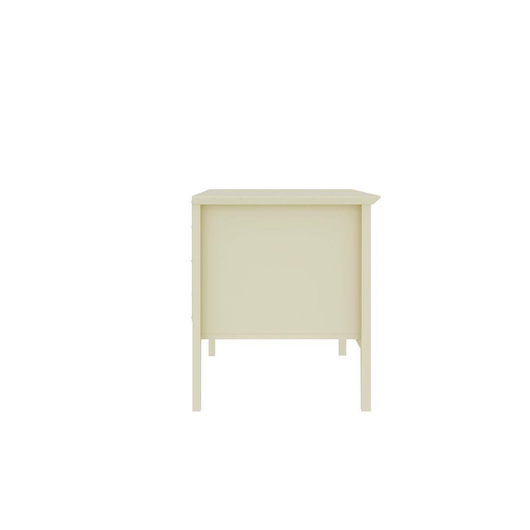 Manhattan Comfort Crown 31" Dresser In Glossy Off White With 2 Drawers
